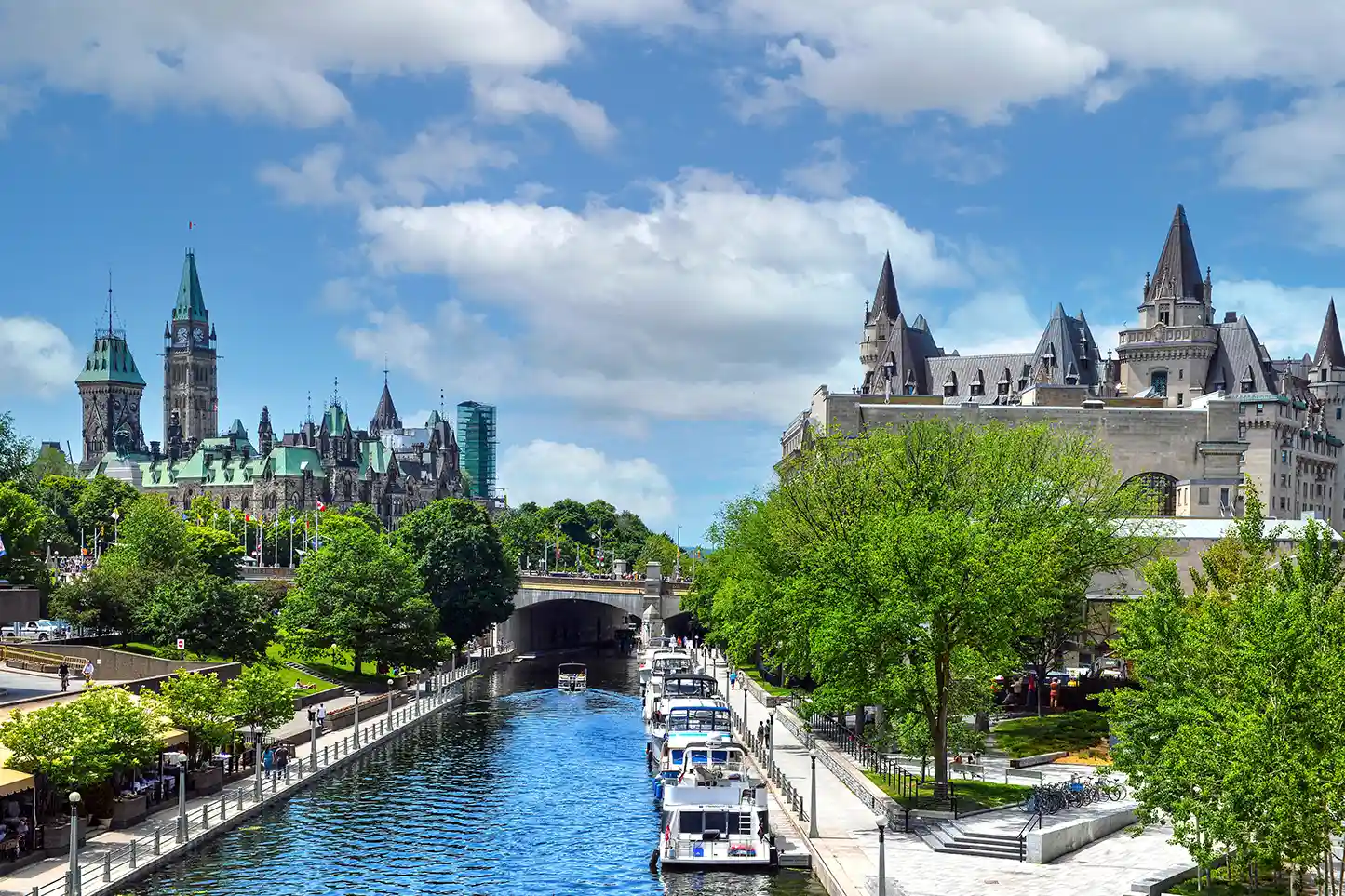 The Rideau canal in Ottawa Ontario